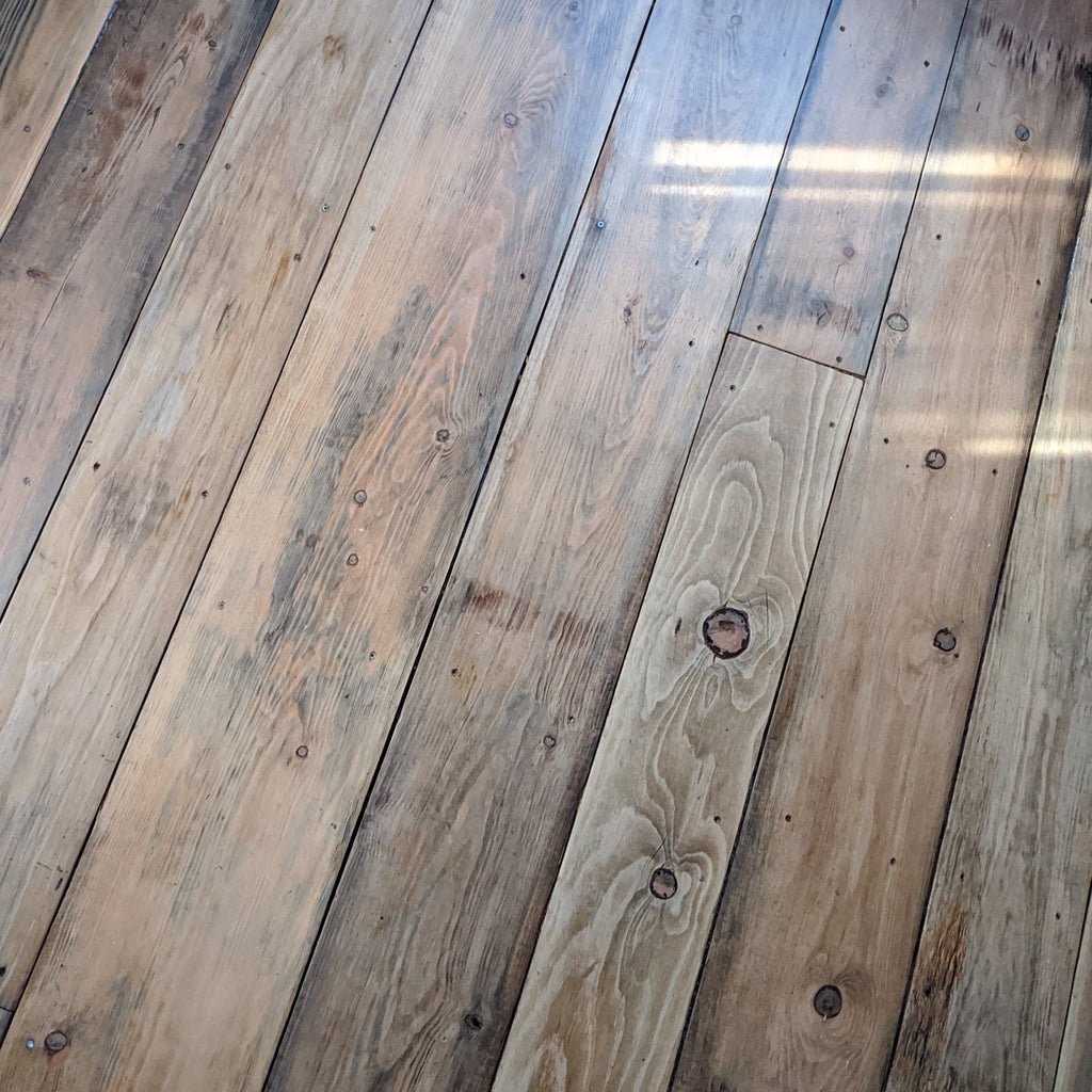 Rustic Cabin Pine Planks with Waterborne Polyurethane
