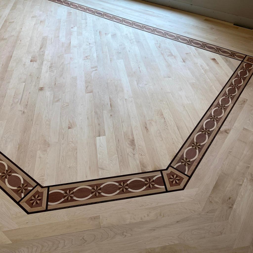 Hard Maple Floor with Intricate Border