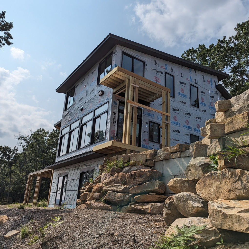 Sycamore Island and Maple Ceiling Accent with Walnut Stair Treads along Allegheny River