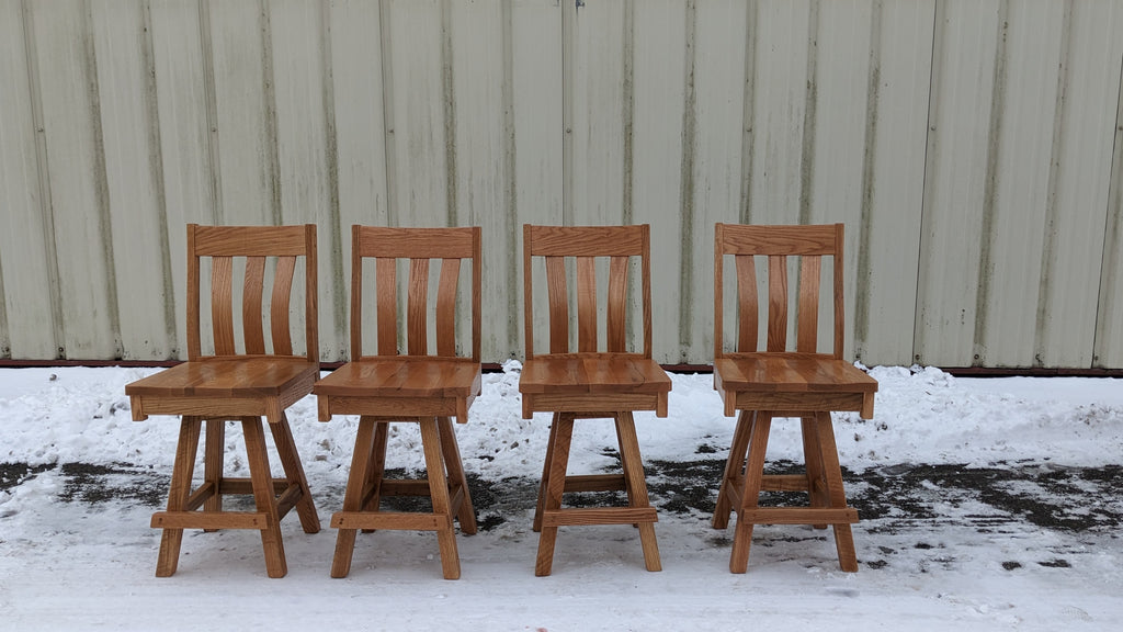 State Farm Chair Rustic Oak Grandpa Farm Chair with Swivel Golden Oak Stain for 36